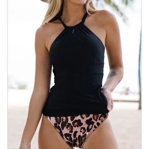 🌷Beachsissi Leopard Tummy Control Tankini Set SZ L